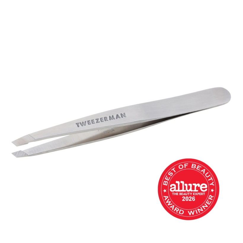 Tweezerman Classic Slant Tweezer in silver stainless steel